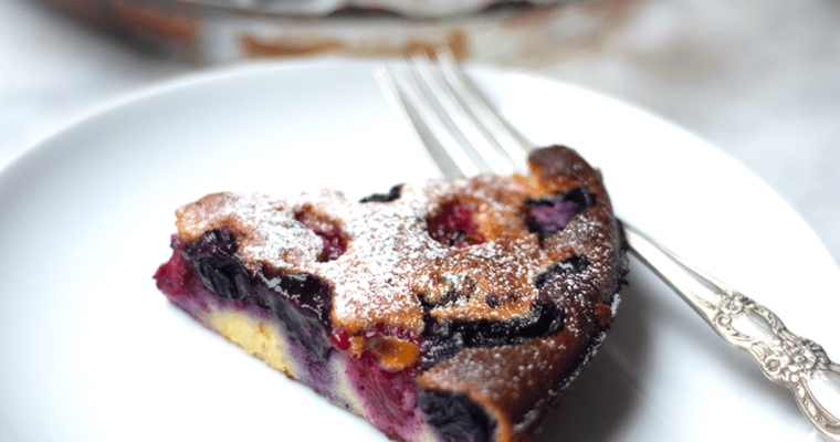 CLAFOUTIS DE FRUTOS ROJOS Y ALMENDRAS