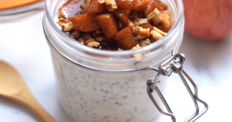 Avena trasnochada «pie de manzana» ( overnight oats )