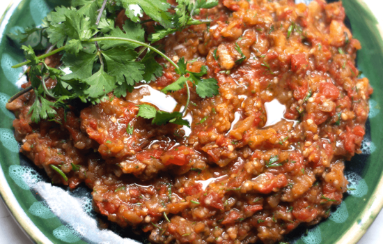 Ensalada marroquí de berenjenas y tomates ( Zaalouk )