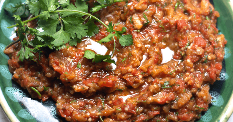 Ensalada marroquí de berenjenas y tomates ( Zaalouk )